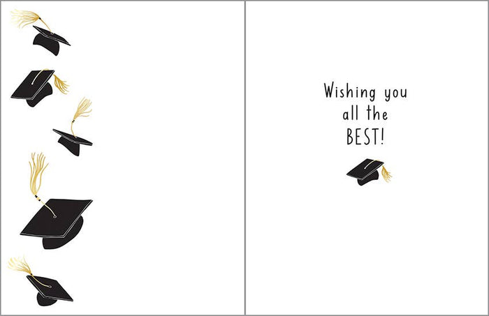 GINA B DESIGNS Graduation Greeting Card - Floating Grad Hats