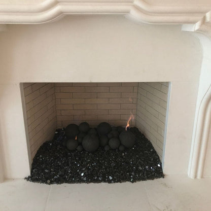Grand Canyon Black Cannon Balls with Fire Glass