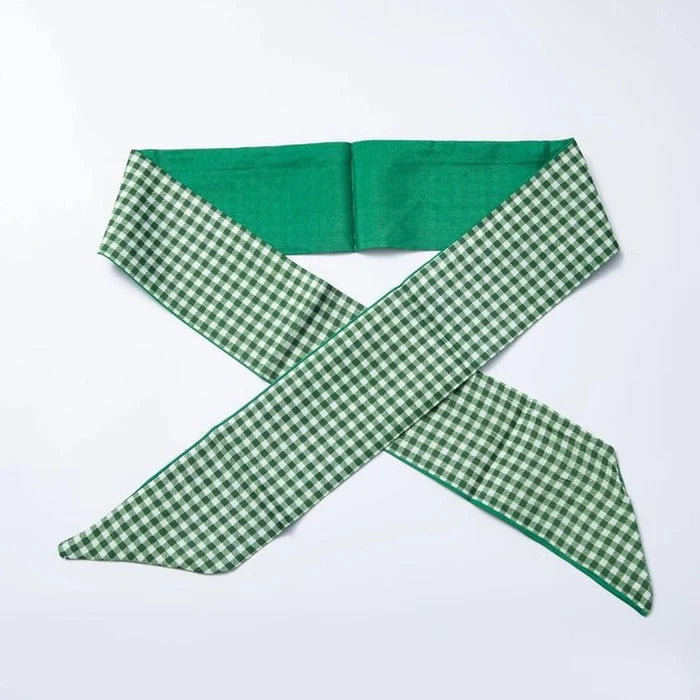 Green Checkered Chic Bandana Scarf