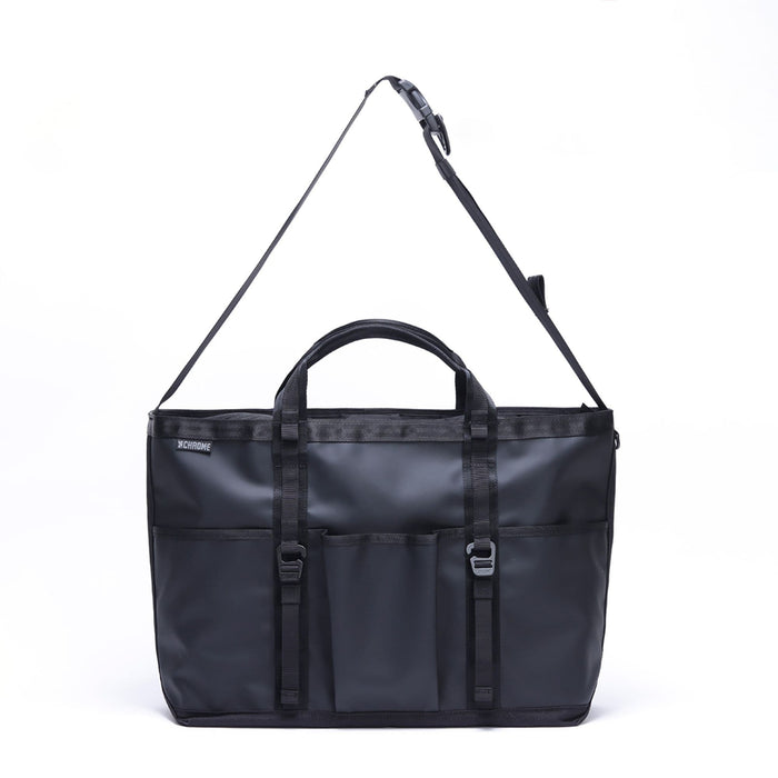 The full front of the Grocery Tote 28L in Matte Black #color_matte black