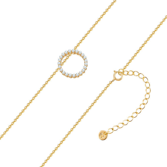 Halskette CIRCLE gold mit Zirkonia