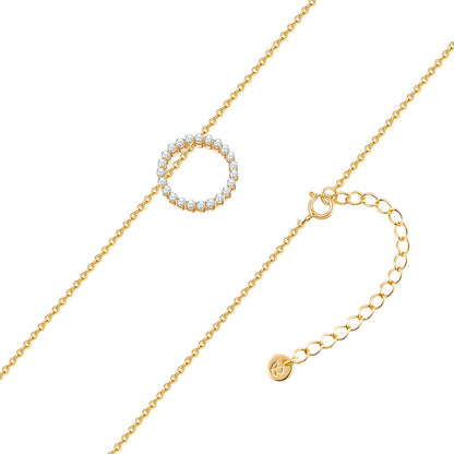 Halskette CIRCLE gold mit Zirkonia