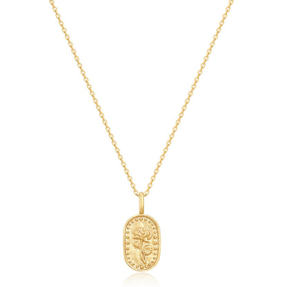 Halskette gold Geburtsblume Juli Lotus
