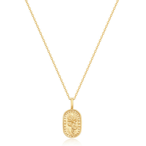 Halskette gold Geburtsblume Juli Lotus