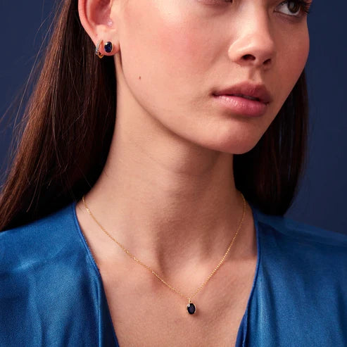 Halsketten Ellisse Carezza - SJ-N2353-BLCZ-YG