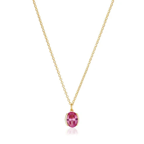 Halsketten Ellisse Carezza - SJ-N2353-PKCZ-YG