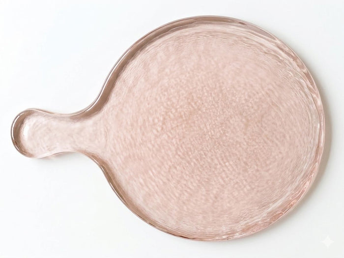 Hammered Glass Round Serving Boards