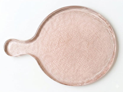 Hammered Glass Round Serving Boards