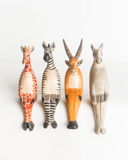 Hand-carved Impala Shelf Sitter