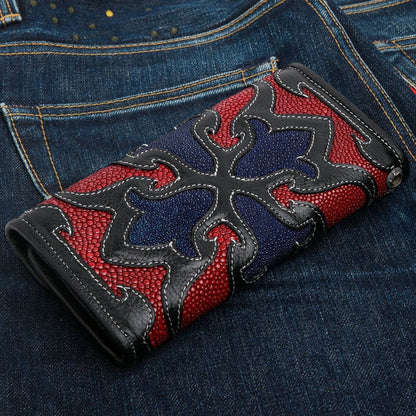 tribal motorcycle rider chain wallet for bikers