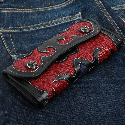 real leather biker wallet