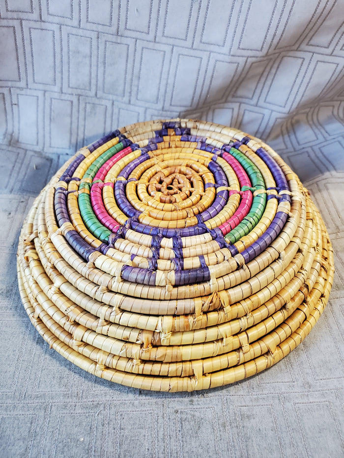 Hand Woven Geometric Pattern Basket