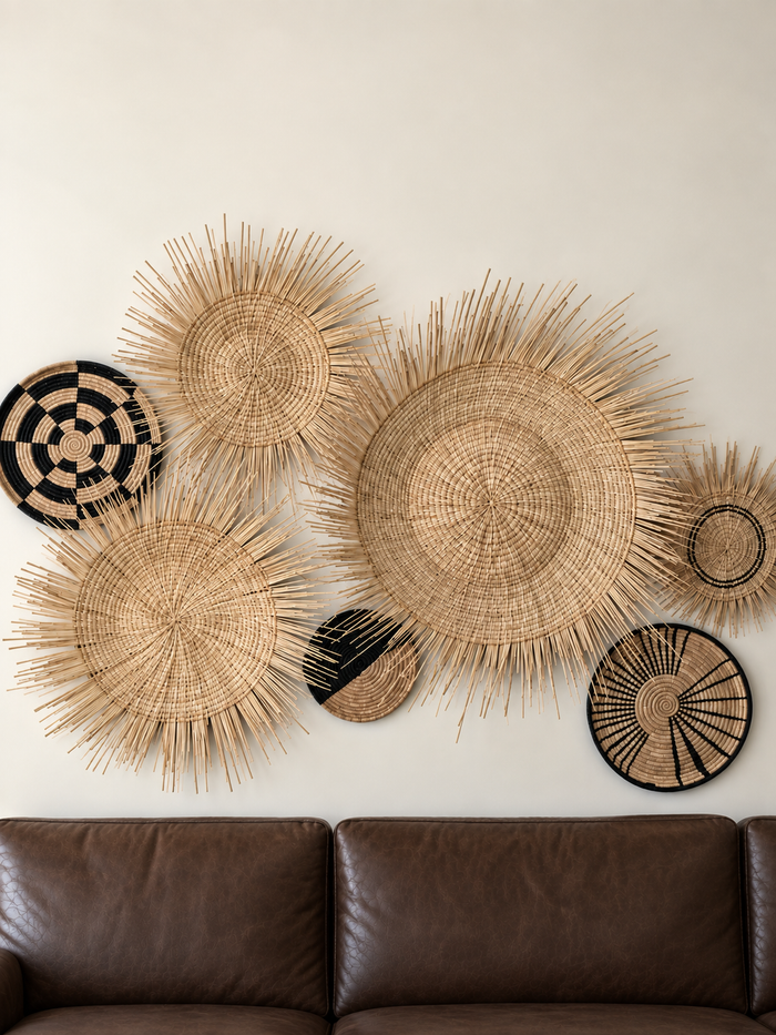 Handwoven Palm Sunburst Wall Hanging | Malawi