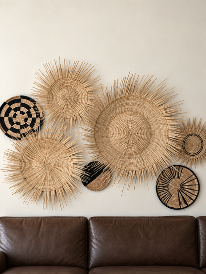 Handwoven Palm Sunburst Wall Hanging | Malawi