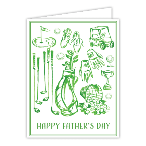 Rosanne Beck Greeting Cards Happy Father's Day Golf Card