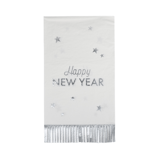 My Mind’s Eye NYE1139 - Happy New Year Fringed Dinner Napkin
