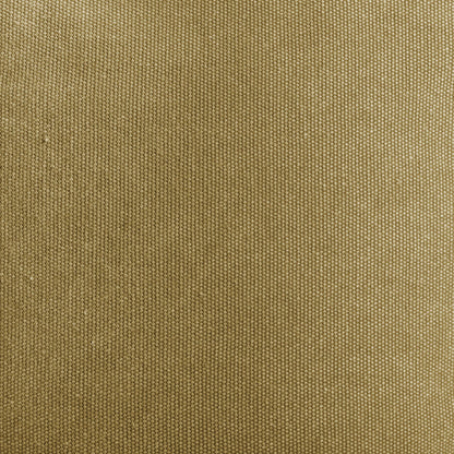 Close-up of khaki woven fabric swatch with pebbled texture and tight weave pattern