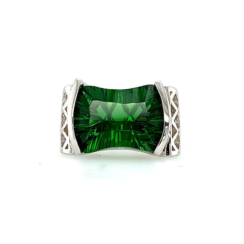 Helenite Fancy Cut Ring - Zero Point Crystals
