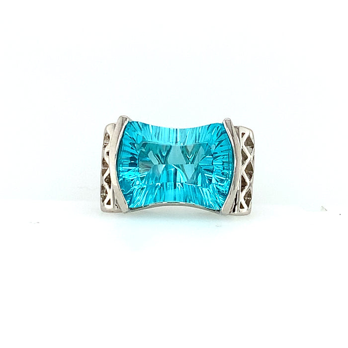 Helenite Fancy Cut Ring - Zero Point Crystals