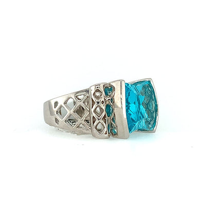 Helenite Fancy Cut Ring - Zero Point Crystals