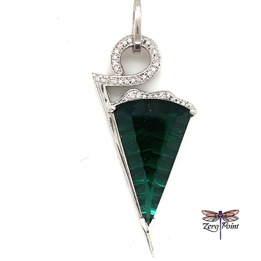 Helenite Triangle Pendant - Zero Point Crystals