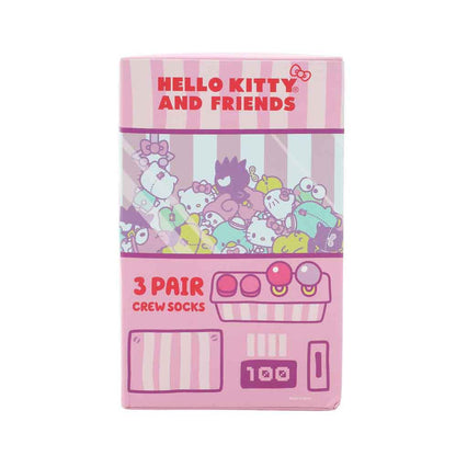 Hello Kitty & Friends - Arcade Adult 3 Pair Quarter Crew Box Set Socks