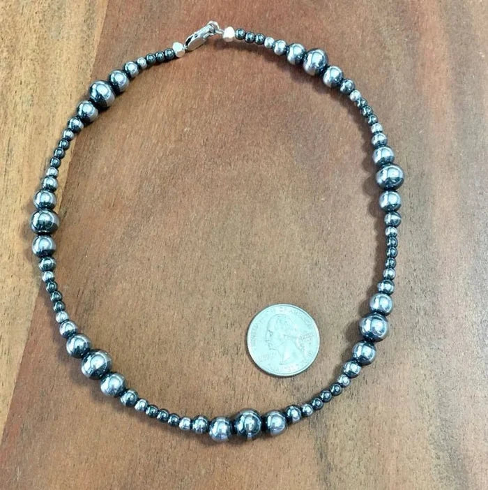Hematite Orbit Beaded Necklace