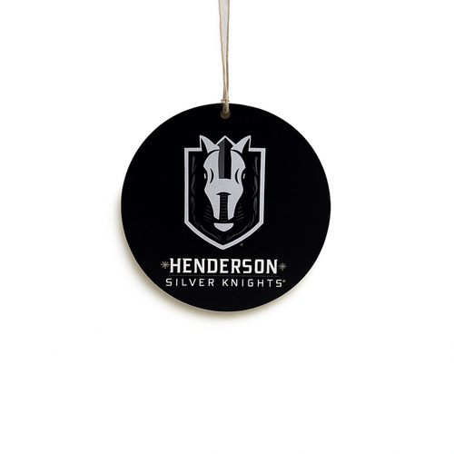 Henderson Silver Knights Wood Puck Ornament