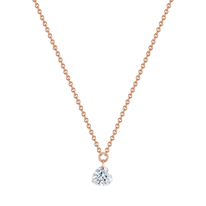 Herz Kette roségold Topas