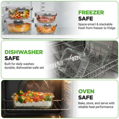 High Borosilicate Glass Food Container