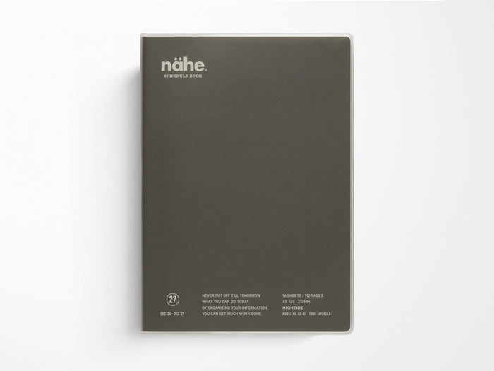 Hightide 2027 Weekly Schedule Book Nähe A5 Vertical