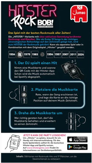 HITSTER Rock Radio BOB! - Das Partyspiel für alle Rock-Fans