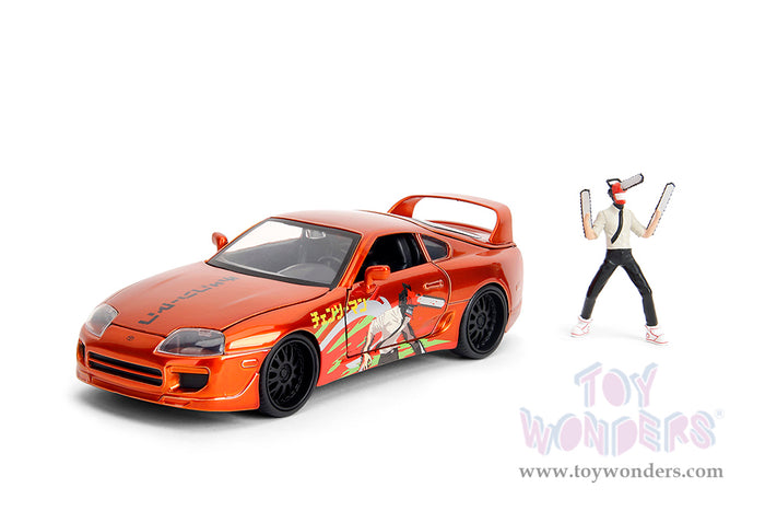 Hollywood Rides -"Chainsaw Man" 1995 Toyota Supra with Chainsaw Man Figure, Jada Toys