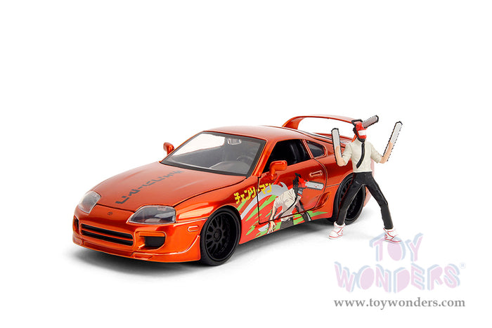 Hollywood Rides -"Chainsaw Man" 1995 Toyota Supra with Chainsaw Man Figure, Jada Toys