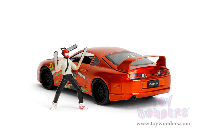 Hollywood Rides -"Chainsaw Man" 1995 Toyota Supra with Chainsaw Man Figure, Jada Toys