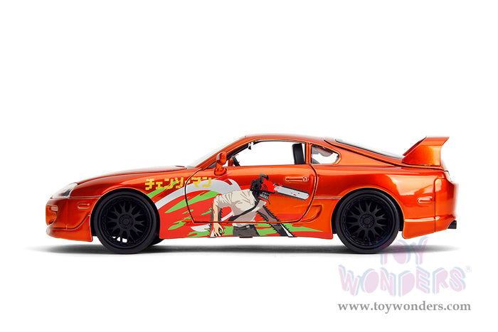 Hollywood Rides -"Chainsaw Man" 1995 Toyota Supra with Chainsaw Man Figure, Jada Toys