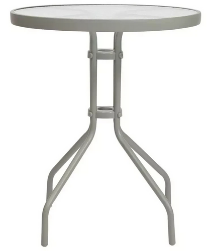 Home 2 Seater Rattan Effect Garden Bistro Set - Grey