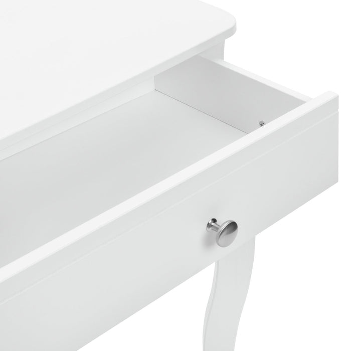 Home Amelie 1 Drawer Dressing Table - White | Stylish Makeup Station