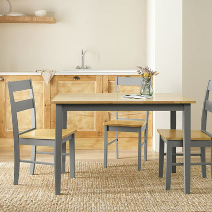 Home Chicago Wooden 4 Seater Dining Table - Grey | Stylish Kitchen Setting