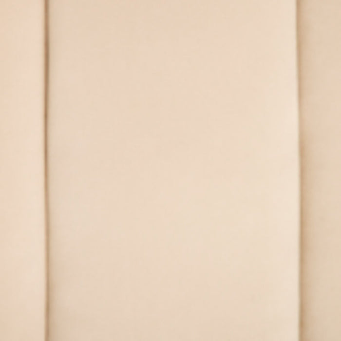 Home Letti Velvet Footstool - Latte | Soft Upholstered Comfort
