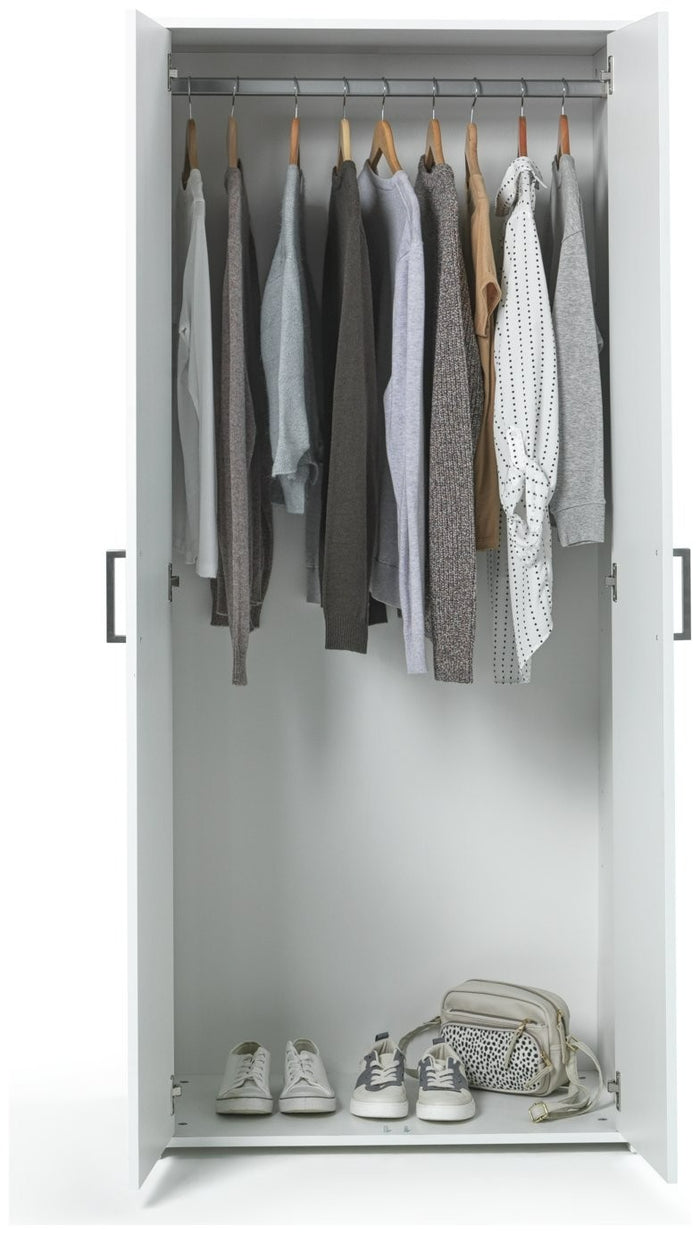 Home Oslo 2 Door Wardrobe - White | Scandinavian Interior Style