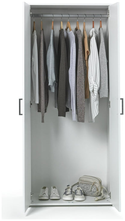 Home Oslo 2 Door Wardrobe - White | Scandinavian Interior Style