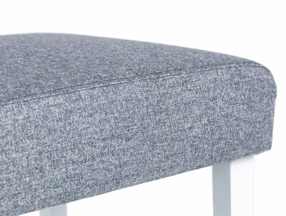 Home Pair of Tweed Fabric Dining Chairs - Grey | Soft Textured Upholstery