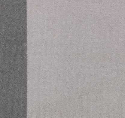 Home Plain Border Grey Cut Pile Rug - 230x160cm