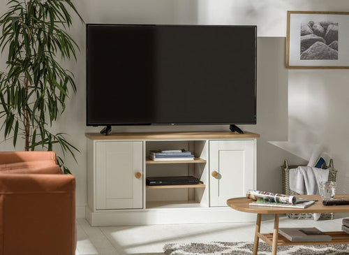 Home Winchester 2 Door TV Unit - Cream (B GRADE)