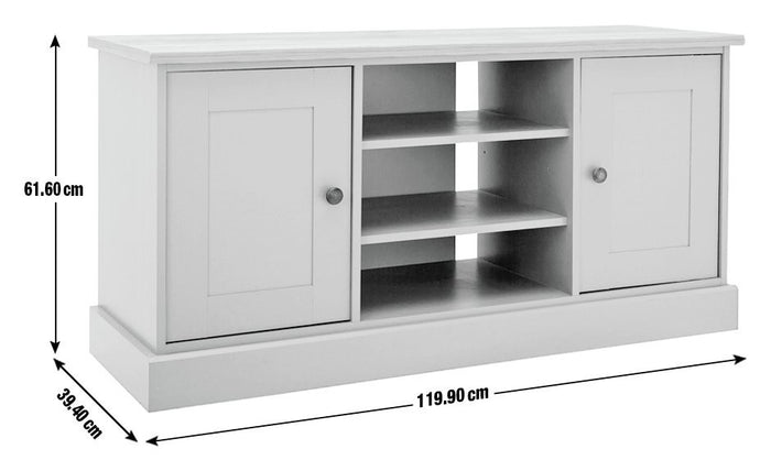Home Winchester 2 Door TV Unit - Cream (B GRADE)