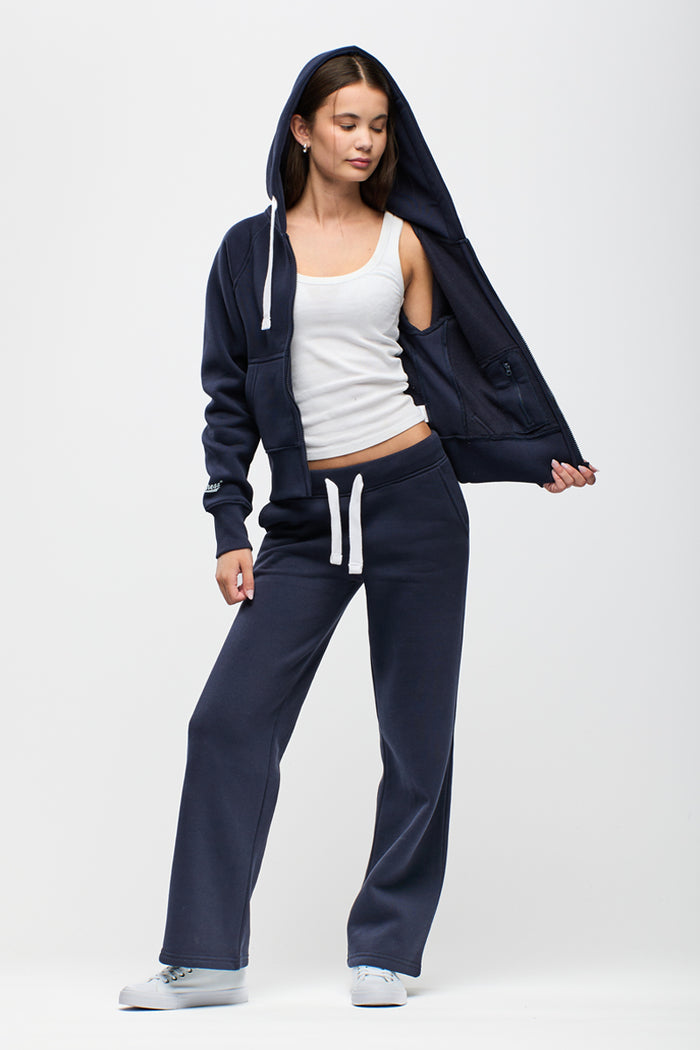Hoodzip Girl Cropped Navy