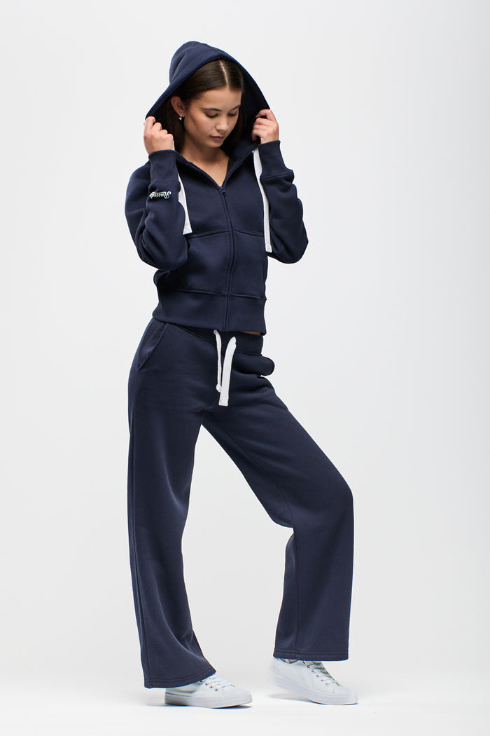 Hoodzip Girl Cropped Navy