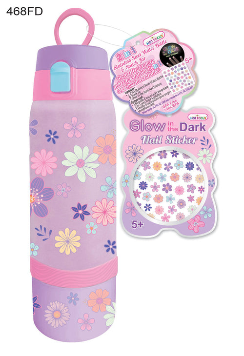Hot Focus Flower Dream - 2 In 1 Stainless Steel Water Bottle