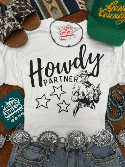 Howdy Partner Cowboy Graphic TeeS